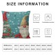 Throw Pillow Covers Merry Christmas Happy New Year Square Pillowcases for Home Decor Sofa Car Bedroom Gnomes in Santa Hat Rustic Farmhouse Plank Pillow Cases