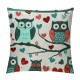 Throw Pillow Covers Green Red and Birds Square Pillowcases for Home Decor Sofa Car Bedroom Cartoon Animal Love Heart Floral Cute Painting