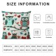 Throw Pillow Covers Green Red and Birds Square Pillowcases for Home Decor Sofa Car Bedroom Cartoon Animal Love Heart Floral Cute Painting