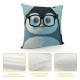 Throw Pillow Covers Lovely Wearing Black Glasses Square Pillowcases for Home Decor Sofa Car Bedroom Animal Blue Background Creative Painting