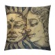 Boho Sun and Moon Throw Pillow Covers Gold Blue Art Painting Square Pillowcases for Home Decor Sofa Car Bedroom Pillow case