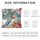 Throw Pillow Covers Cute Swimming Sea Turtle Square Pillowcases for Home Decor Sofa Car Bedroom Colorful Ocean Coral Painting Pillow Cases