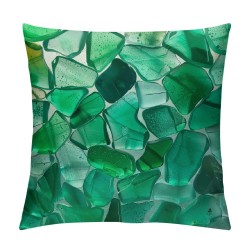 Throw Pillow Covers Colorful Beach Glass Sea Glass Green Design Square Pillowcase for Home Decor Sofa Car Bedroom Pillow case