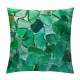 Throw Pillow Covers Colorful Beach Glass Sea Glass Green Design Square Pillowcase for Home Decor Sofa Car Bedroom Pillow case