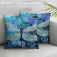 Throw Pillow Covers Beautiful Square Pillowcases for Home Decor Sofa Car Bedroom Abstract Blue Texture Background Pillow Cases