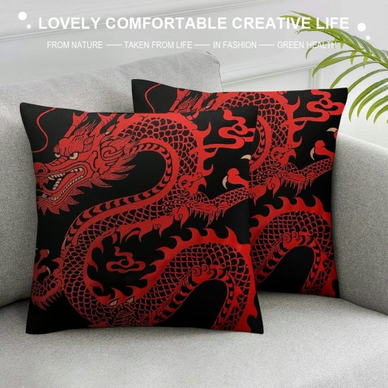 Throw Pillow Covers Black Background Design Square Pillowcase for Home Decor Sofa Car Bedroom Pillow case