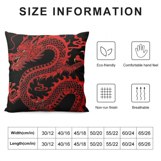 Throw Pillow Covers Black Background Design Square Pillowcase for Home Decor Sofa Car Bedroom Pillow case