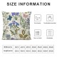 Throw Pillow Covers Vintage Plants with Flowers Botanical Square Pillowcase for Home Decor Sofa Car Bedroom Pillow case