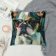 Watercolor Pillowcases Animal Painting Pillow Case Decorative Throw Pillow Cover for Home Sofa Office