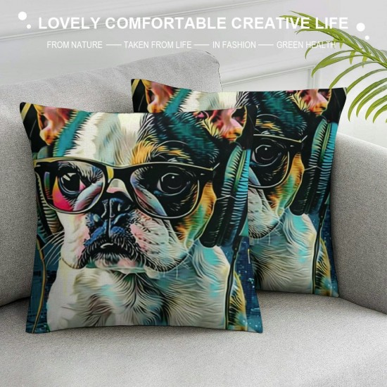 Watercolor Pillowcases Animal Painting Pillow Case Decorative Throw Pillow Cover for Home Sofa Office