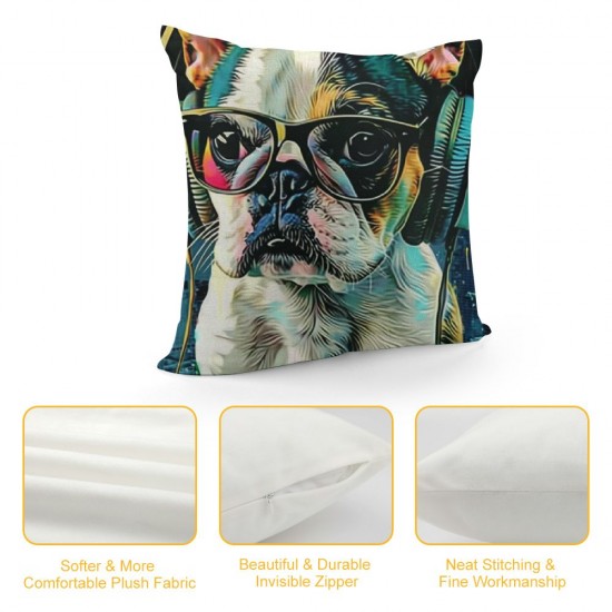 Watercolor Pillowcases Animal Painting Pillow Case Decorative Throw Pillow Cover for Home Sofa Office