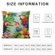 PHYHOO Throw Pillow Covers Tropical Palm Tree Parrot Toucan Bird Summer Design Square Pillowcase for Home Decor Sofa Car Bedroom Pillow case