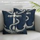 Throw Pillow Covers White Nautical Background Square Pillowcase for Home Decor Sofa Car Bedroom Pillow case