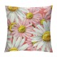 Throw Pillow Covers Pink Daisy Flowers Pattern White Yellow Floral Design Square Pillowcase for Home Decor Sofa Car Bedroom Pillow case