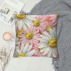 Throw Pillow Covers Pink Daisy Flowers Pattern White Yellow Floral Design Square Pillowcase for Home Decor Sofa Car Bedroom Pillow case