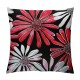 Throw Pillow Covers Abstract Black Red White Daisy Flower Floral Art Print Square Pillowcase for Home Decor Sofa Car Bedroom Pillow case