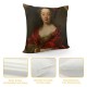 Pillow Cases Oil Painting Elegant Woman Portrait Square Decorative Throw Pillow Cover Washable Pillowcase for Home Office Travel Bed Sofa