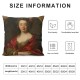 Pillow Cases Oil Painting Elegant Woman Portrait Square Decorative Throw Pillow Cover Washable Pillowcase for Home Office Travel Bed Sofa