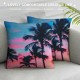 Throw Pillow Covers Palm Tree Sunset Design Square Pillowcase for Home Decor Sofa Car Bedroom Pillow case