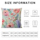 PHYHOO Watercolor Pink Flowers Throw Pillow Covers Floral Botanical Seamless Pattern Art Painting Square Pillowcases for Home Decor Sofa Car Bedroom Pillow case