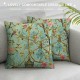 Throw Pillow Covers Vintage Flower Birds Square Pillowcase for Home Decor Sofa Car Bedroom Pillow case