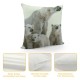 PHYHOO Throw Pillow Covers Cute Polar Bear Family Square Pillowcases for Home Decor Sofa Car Bedroom Wild Animal White Background Art Print Pillow Cases