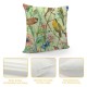 Throw Pillow Covers Vintage Colorful Flowers Birds Butterfly Floral Design Square Pillowcase for Home Decor Sofa Car Bedroom Pillow case