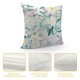 Throw Pillow Covers Watercolor Blue White Botanical Square Pillowcase for Home Decor Sofa Car Bedroom Pillow case