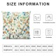 PHYHOO Throw Pillow Covers Watercolor Colorful Leaves Bright Color Pattern Square Pillowcase for Home Decor Sofa Car Bedroom Pillow case