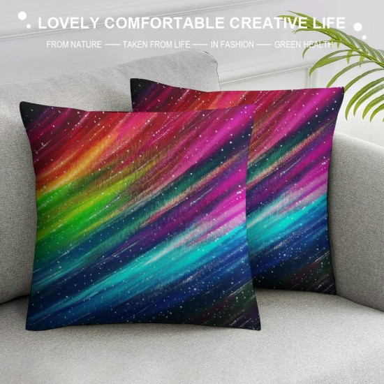 Throw Pillow Covers Abstract Glitter Colorful Light Design Square Pillowcases for Home Decor Sofa Car Bedroom Pillow Cases