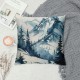 Throw Pillow Covers Towering Overlapping Square Pillowcases for Home Decor Sofa Car Bedroom Trees Landscape Watercolor Painting Pillow Cases