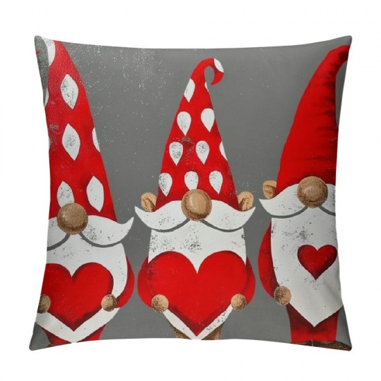 Throw Pillow Covers Cute Valentine's Day Red Heart Square Pillowcase for Home Decor Sofa Car Bedroom Pillow case