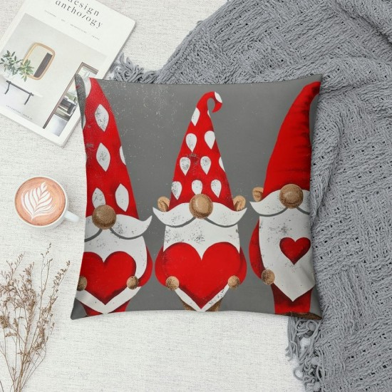 Throw Pillow Covers Cute Valentine's Day Red Heart Square Pillowcase for Home Decor Sofa Car Bedroom Pillow case