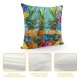 Throw Pillow Covers Sunglasses Beach Flowers Square Pillowcase for Home Decor Sofa Car Bedroom Pillow case