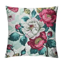 Throw Pillow Covers Watercolor Blossoming Flowers Rose Spring Floral Design Square Pillowcase for Home Decor Sofa Car Bedroom Pillow case