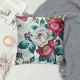 Throw Pillow Covers Watercolor Blossoming Flowers Rose Spring Floral Design Square Pillowcase for Home Decor Sofa Car Bedroom Pillow case