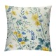 Flowers Throw Pillow Covers Spring Floral Pattern Yellow Blue Square Pillowcases for Home Decor Sofa Car Bedroom Pillow case