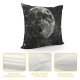 PHYHOO Throw Pillow Covers Black Starry Sky Stars Moon Constellation Black and White Design Square Pillowcases for Home Decor Sofa Car Bedroom Pillow Cases