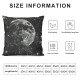 PHYHOO Throw Pillow Covers Black Starry Sky Stars Moon Constellation Black and White Design Square Pillowcases for Home Decor Sofa Car Bedroom Pillow Cases