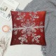 Throw Pillow Covers Red Background Square Pillowcases for Home Decor Sofa Car Bedroom Christmas Decoration Pillow Cases