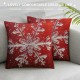 Throw Pillow Covers Red Background Square Pillowcases for Home Decor Sofa Car Bedroom Christmas Decoration Pillow Cases