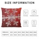 Throw Pillow Covers Red Background Square Pillowcases for Home Decor Sofa Car Bedroom Christmas Decoration Pillow Cases