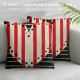 PHYHOO Valentines Day Pillow Covers Valentines Day Decor Black White Stripes Dots Red Love Heart Decorative Outdoor Throw Pillows Cushion Covers Rustic Decor for Couch Sofa Bed