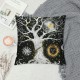 Tree of Life Pillow Covers , Sun And Moon Throw Pillow Covers, Gothic Bohemian Cushion Covers, Trippy Galaxy Stars Decorative Square Pillow Cases Bedroom Decor, White And Black