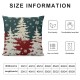 Christmas Pillow Covers Red White Christmas Tree Snowflakes Decor Throw Pillows Winter Xmas Holiday Outdoor Cushion Cases for Couch Bed Decorations