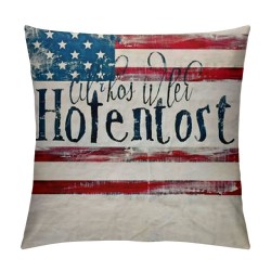 PHYHOO Independence Day Quotes Pillow Covers Patriotic Throw Pillow Cases Faith Family Freedom Farmhouse Decorative Cushion Covers for Sofa Couch Linen