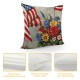 PHYHOO Pillow Covers Grey Stripes Independence Day America Flag Decorations Patriotic Throw Pillow Covers Cushion Case for Sofa Couch