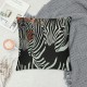 Throw Pillow Covers  Print Pillow Covers for Adult Black White Stripes Cushion Covers Wildlife Animal Waterproof Placemats Reversible,Bedroom Decor