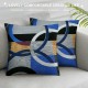 Blue Black Throw Pillow Covers Pillow Covers Abstract Gromment Stripes Cushion Covers Geometric Modern Graphic Decorative Square