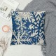 PHYHOO Christmas Pillow Covers Christmas Decorations Christmas Throw Pillow Covers Holiday Rustic Linen Christmas Pillow Case for Sofa Couch Blue Pillow Covers